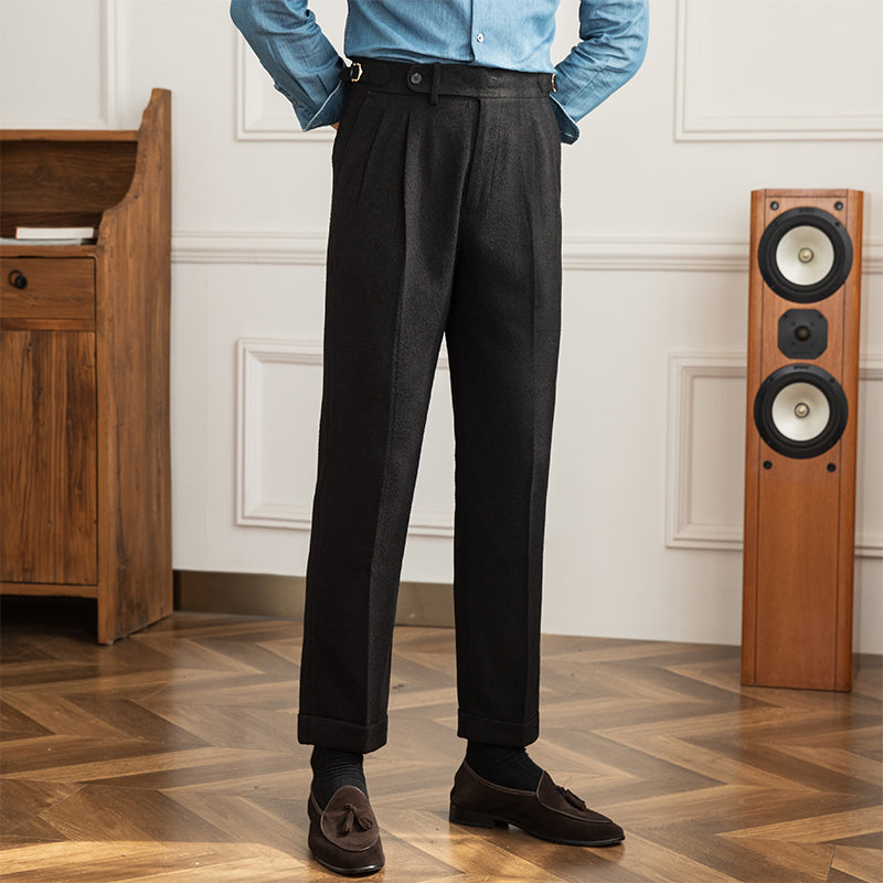Men's Vintage Pleated Trousers