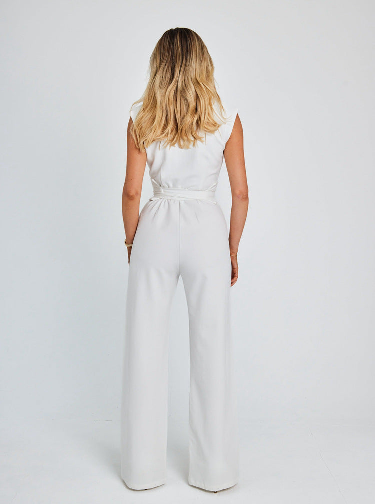 Women’s Sleeveless Wide-Leg Jumpsuit