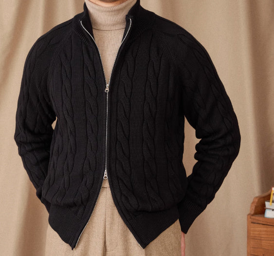 Men's Aspen Cable Knit Cotton Cardigan