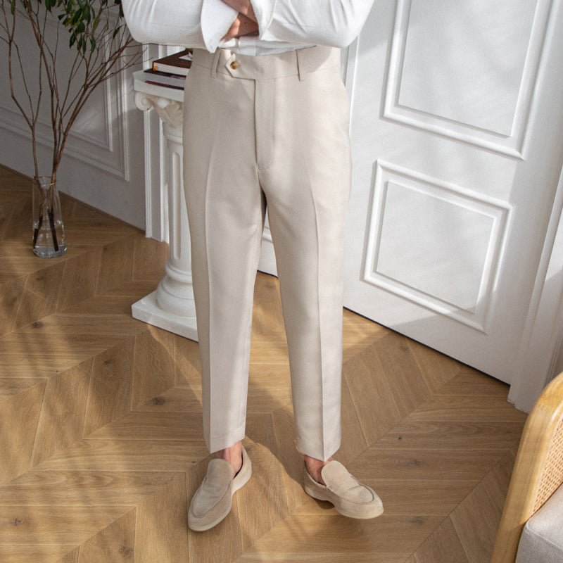 Men's Easy-Iron Straight-Fit Trousers