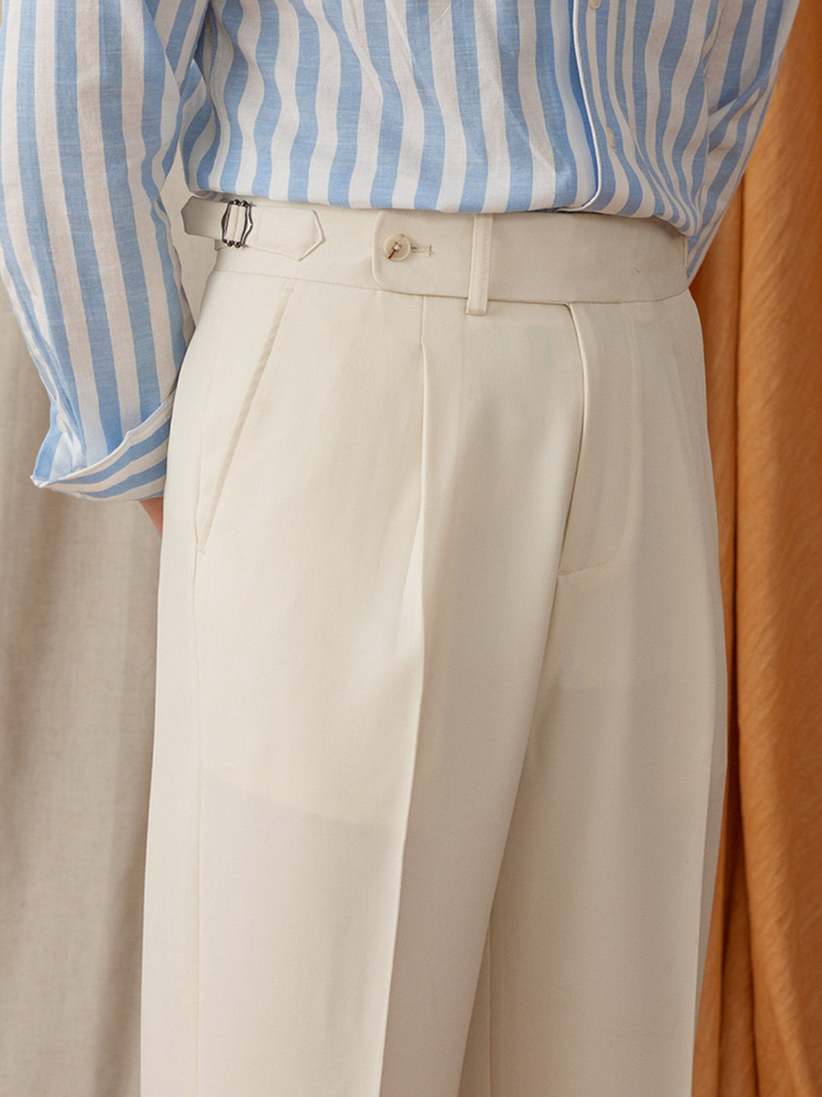 Men’s Straight Fit Pleated Trousers