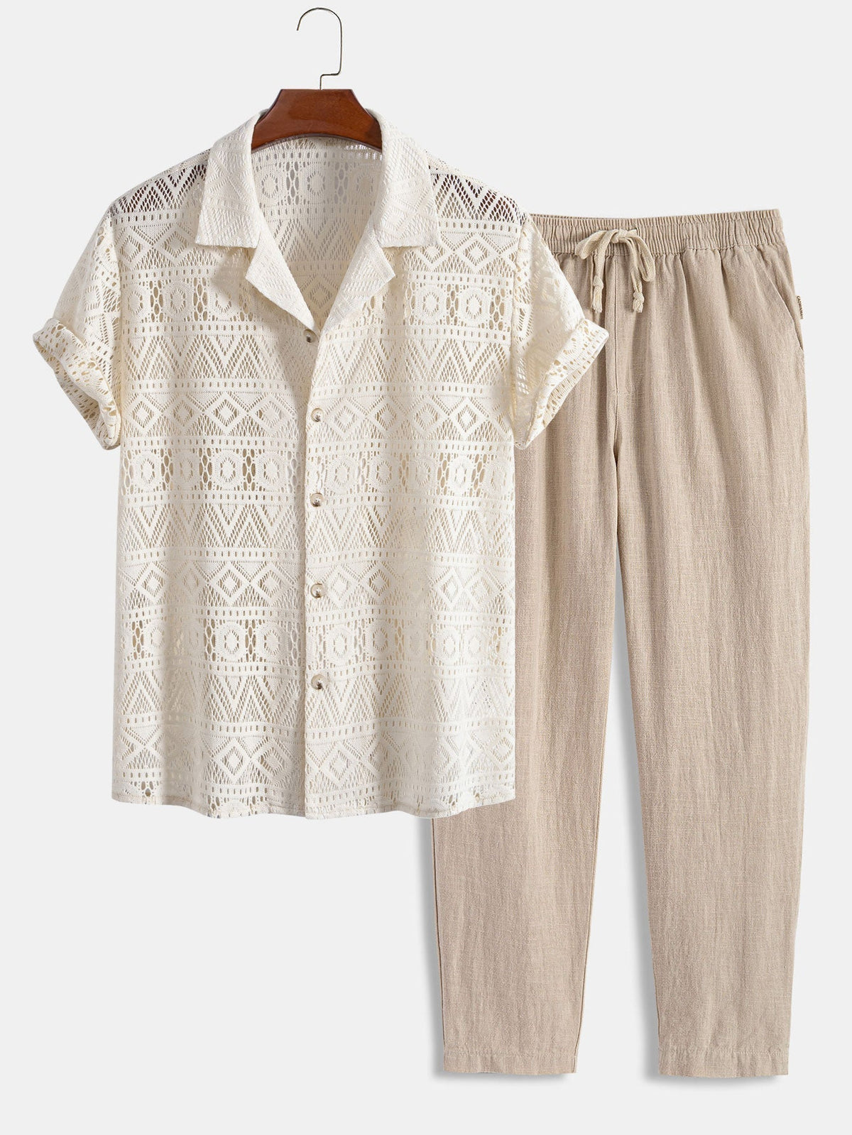 Men’s Short Sleeve Shirt and Shorts Set