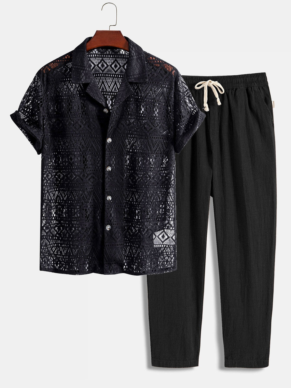 Men’s Short Sleeve Shirt and Shorts Set