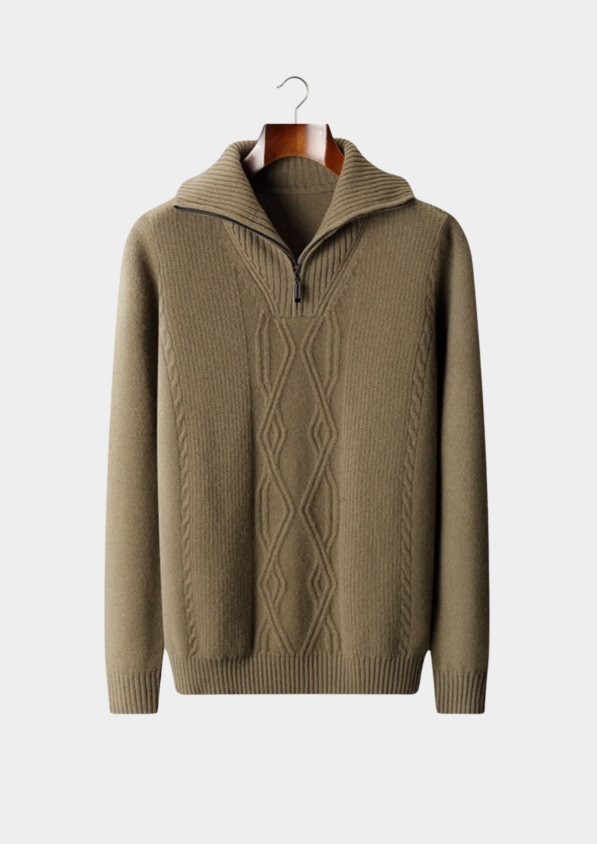 Men's Wool Quarter-Zip Sweater