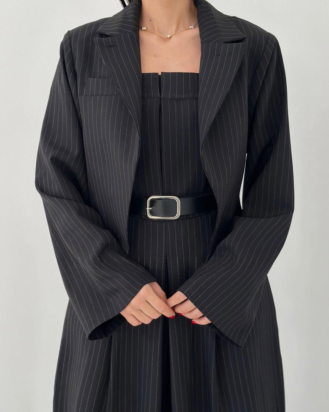 Women’s Strapless Blazer-Style Jumpsuit