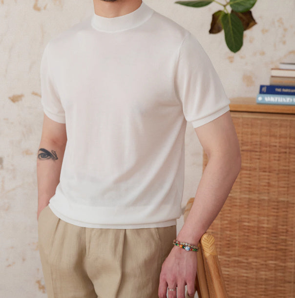 Men's SilkTouch Refined Mock Neck Knit Tee