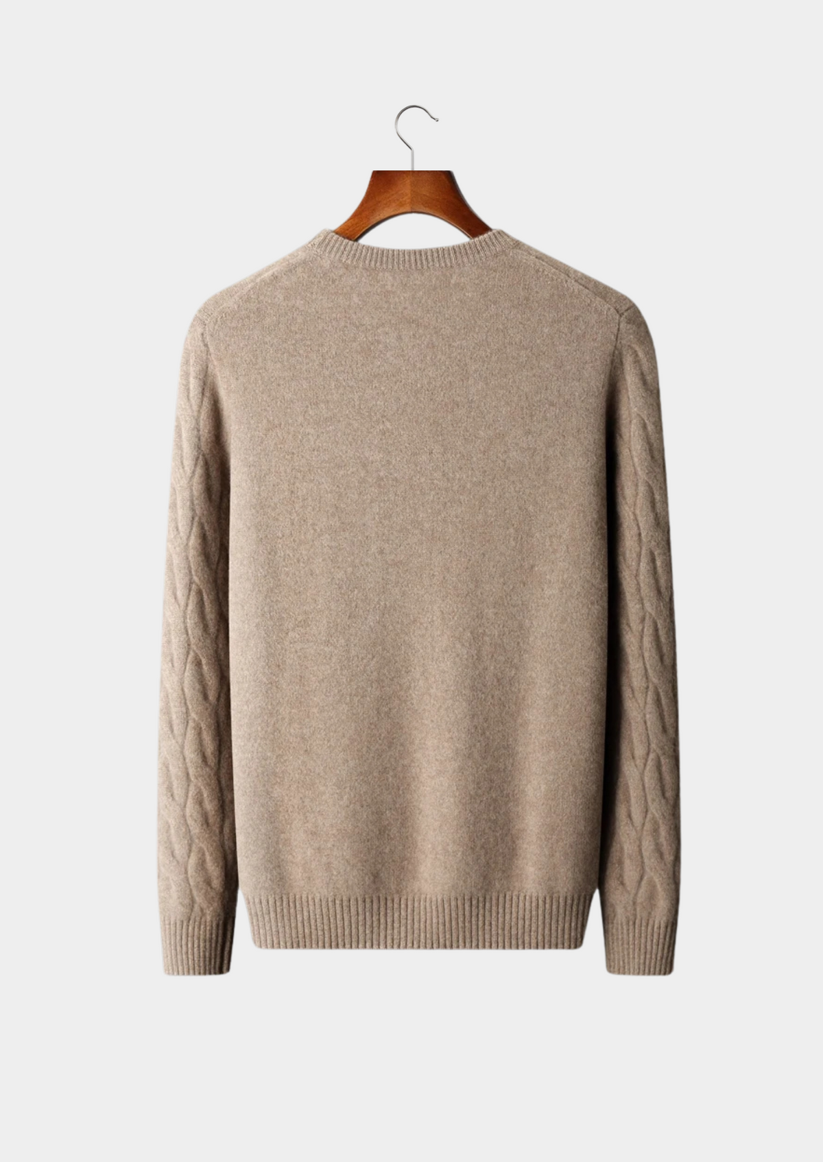 Men's WOOL CABLE CREWNECK