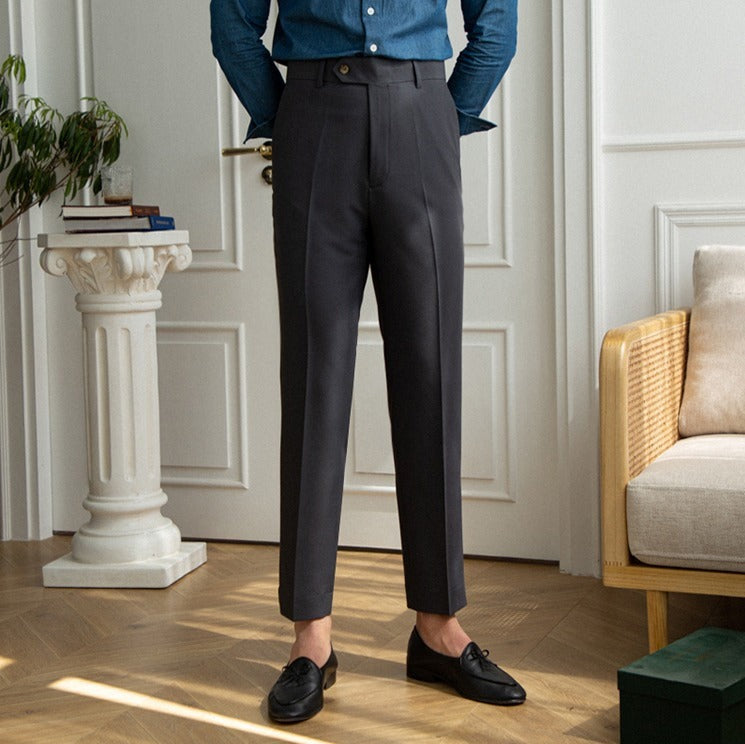 Men's Easy-Iron Straight-Fit Trousers