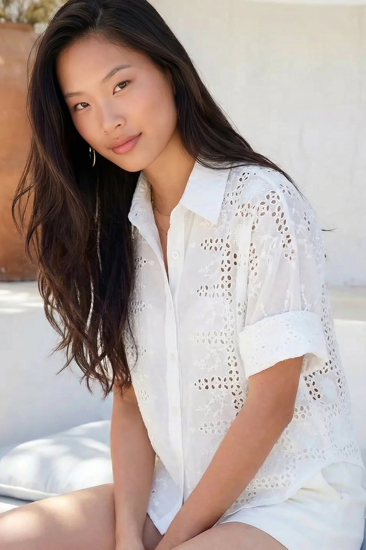 Women’s Eyelet Top