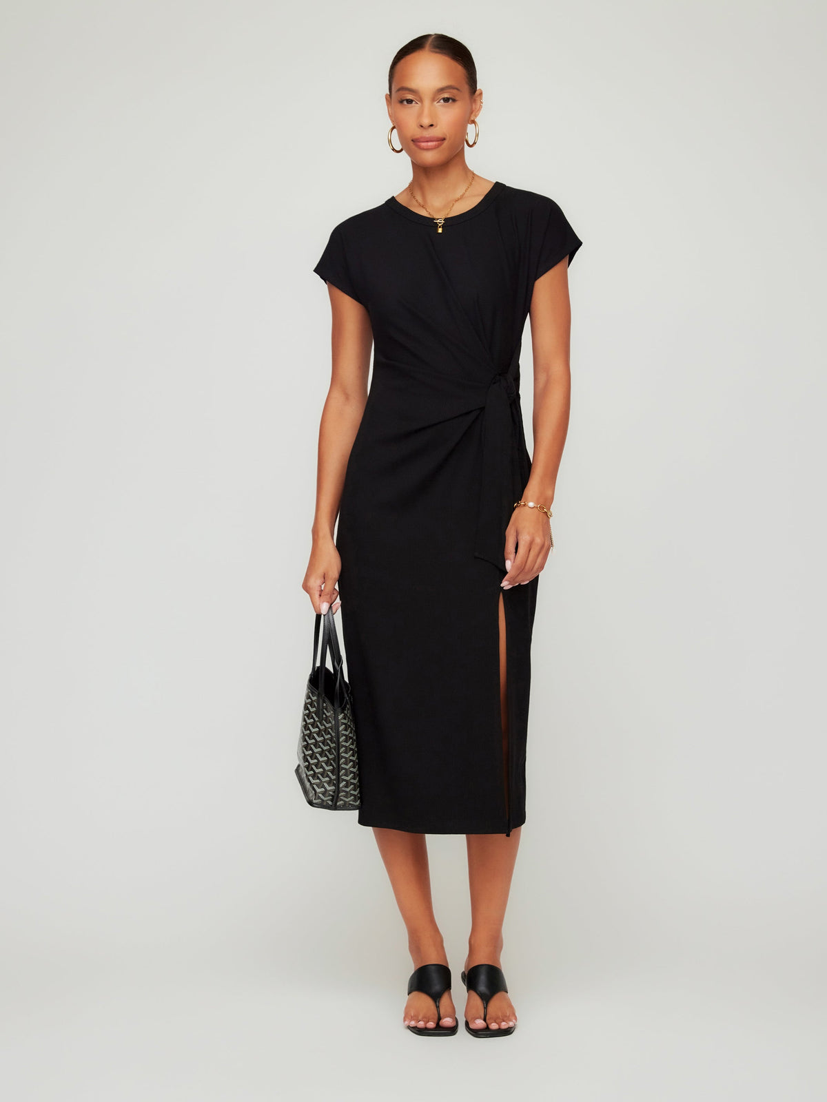 Women's Side-Knot Midi Dress