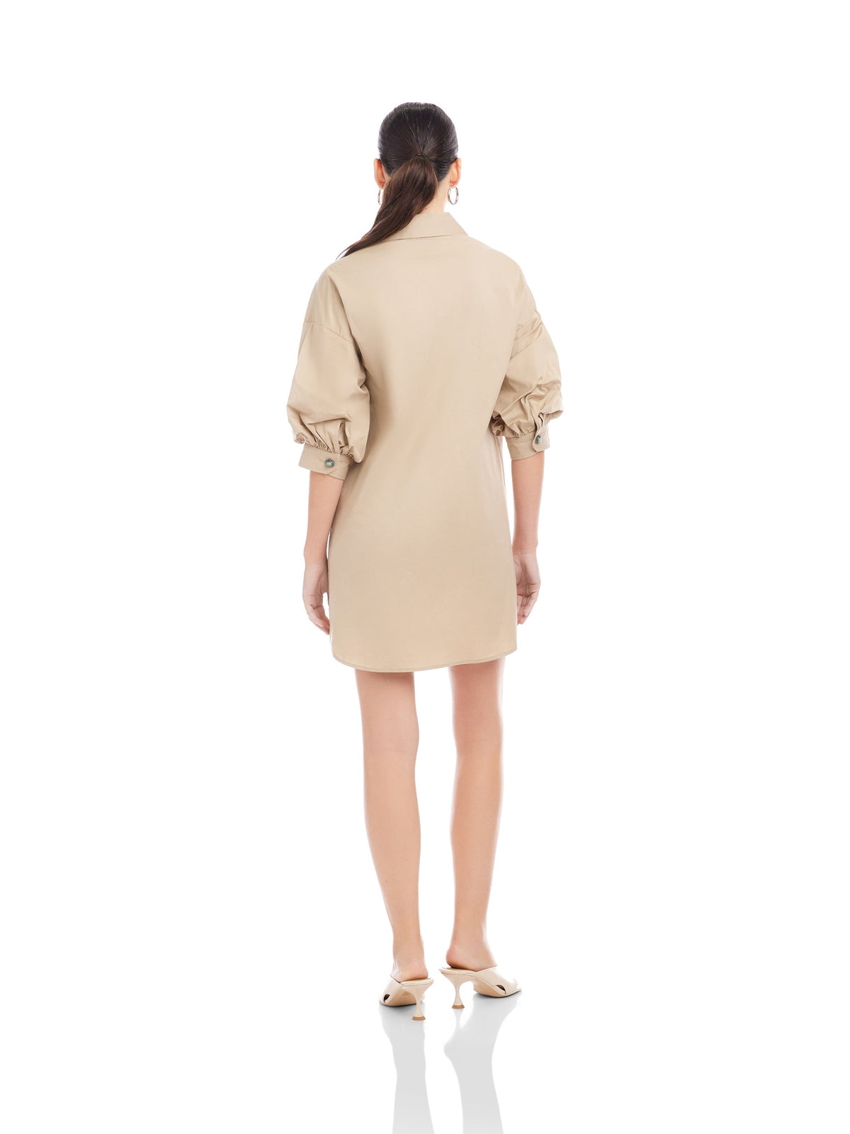 Women's Lantern Sleeve Shirt Dress