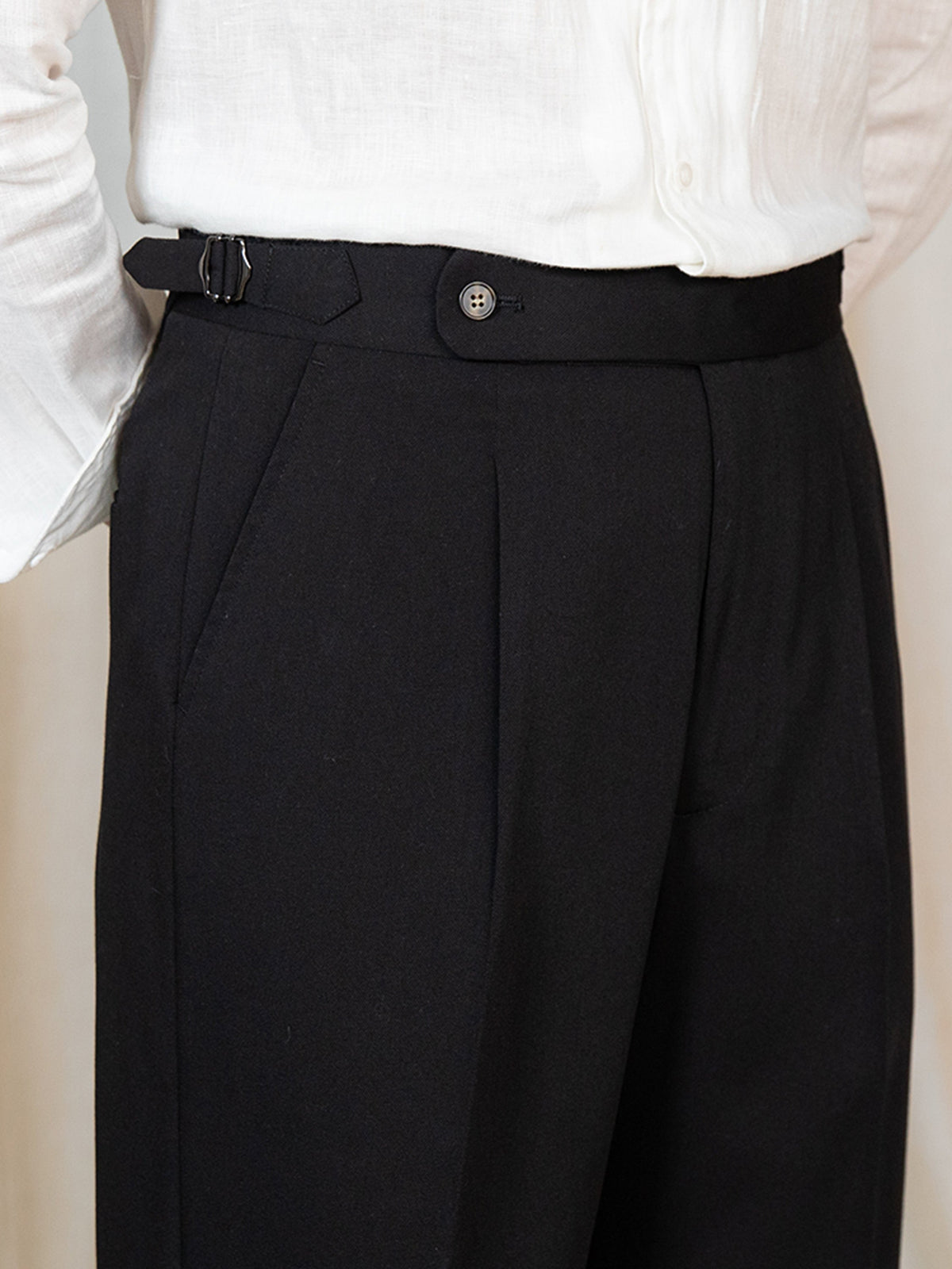 Men’s Pleated Straight Fit Trousers