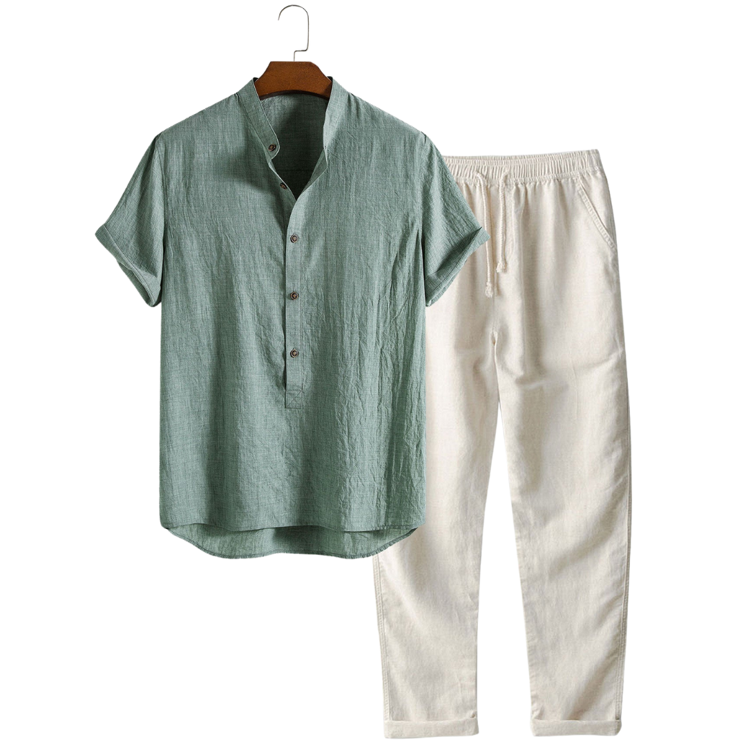 Men’s Short Sleeve Shirt and Shorts Set