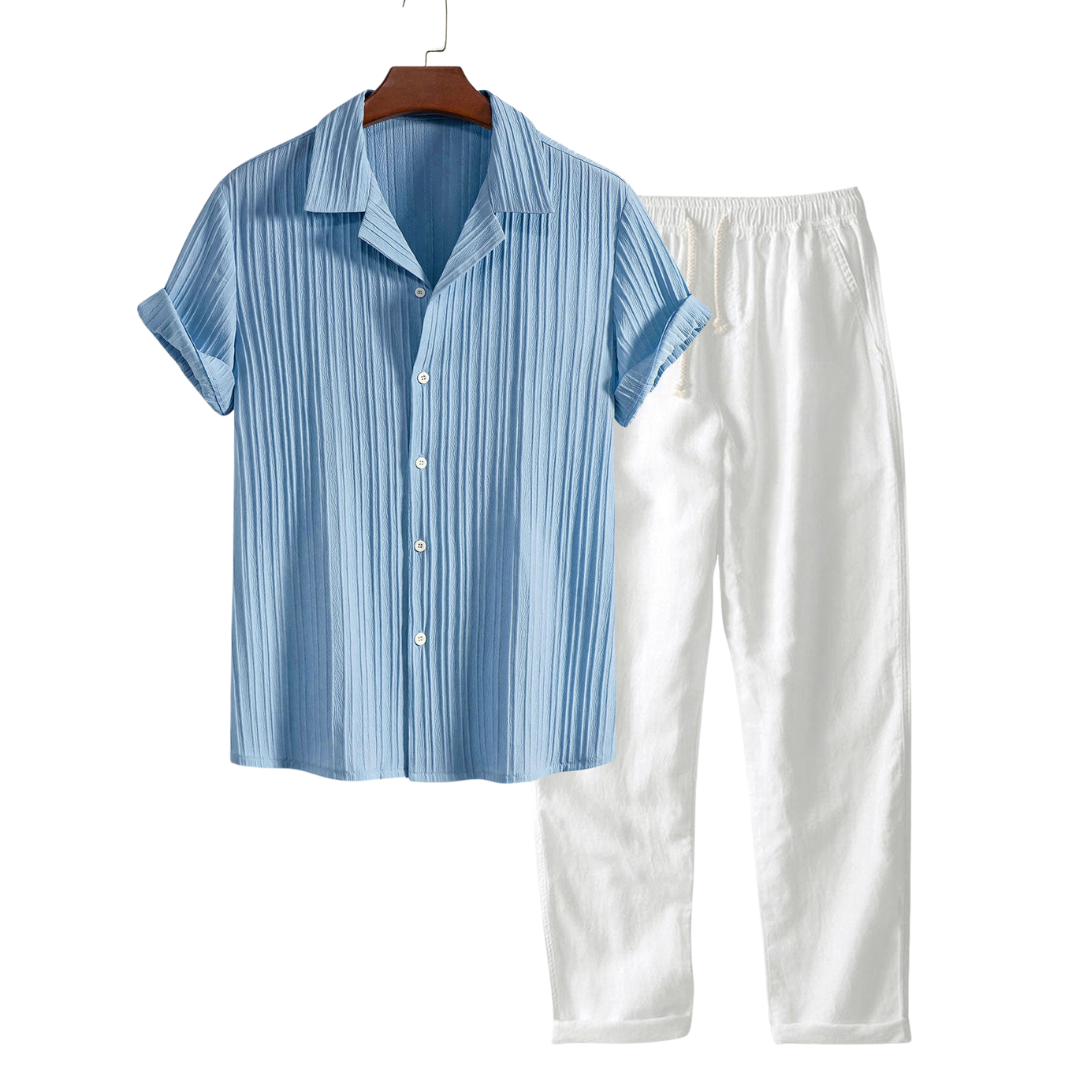 Men’s Short Sleeve Shirt and Shorts Set