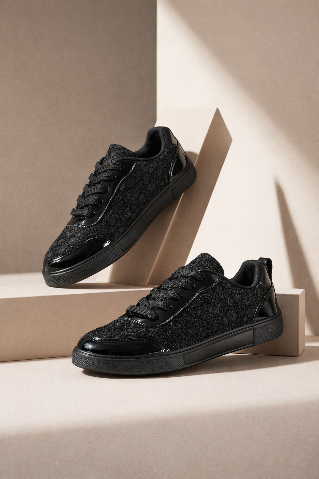 Women’s Floral Lace-Up Sneakers