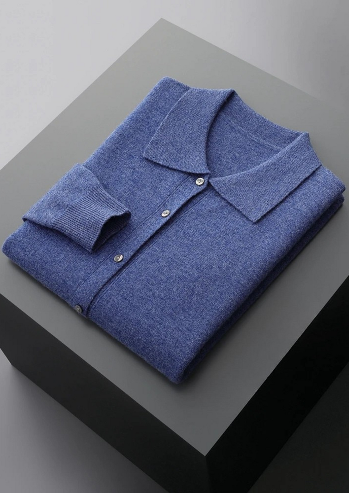 CASHMERE POLO CARDIGAN