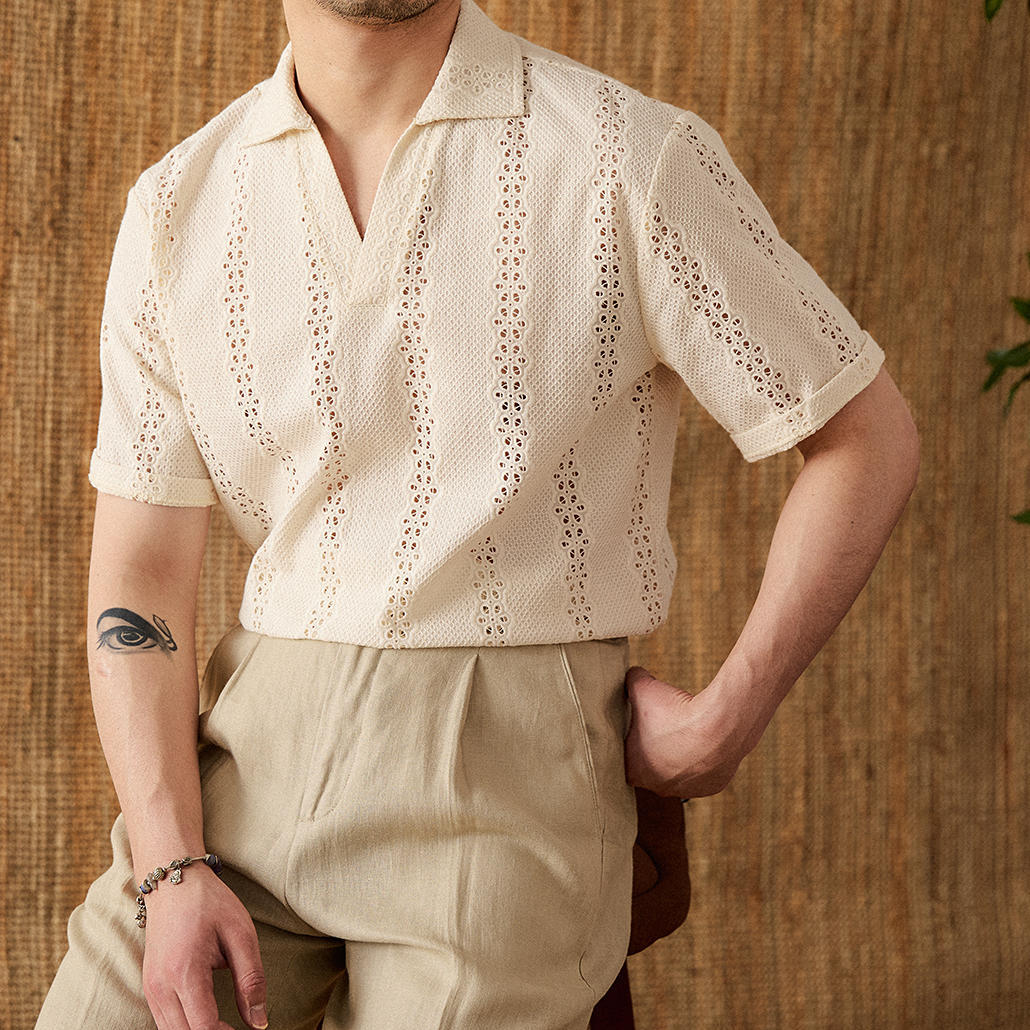Men’s Cotton Knit Short Sleeve Polo Shirt