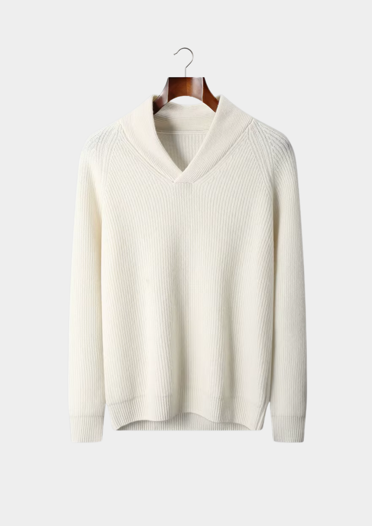 Men's RIBBED V-NECK SWEATER