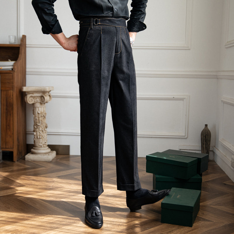 Men's Denim Straight-Fit Trousers