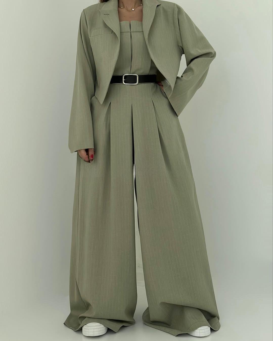 Women’s Strapless Blazer-Style Jumpsuit