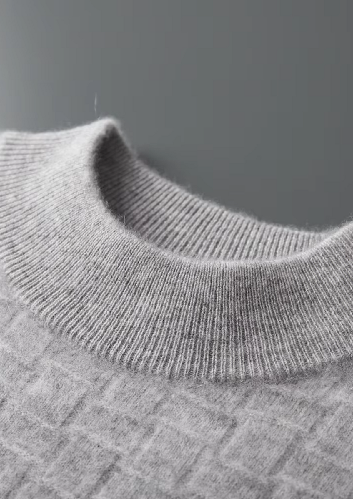 Men’s Wool Textured Mock Neck Sweater