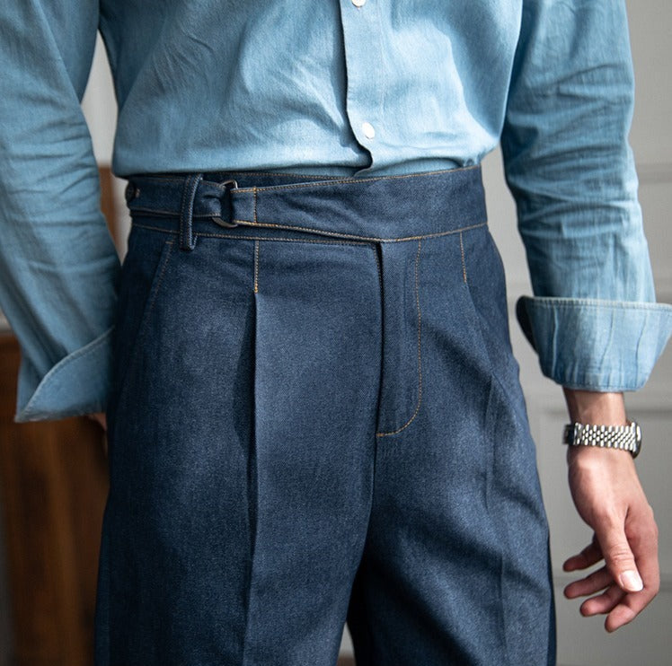Men's Denim Straight-Fit Trousers