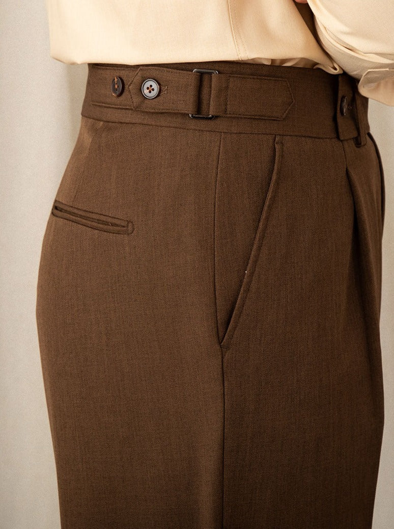 Men’s Pleated Straight Fit Trousers