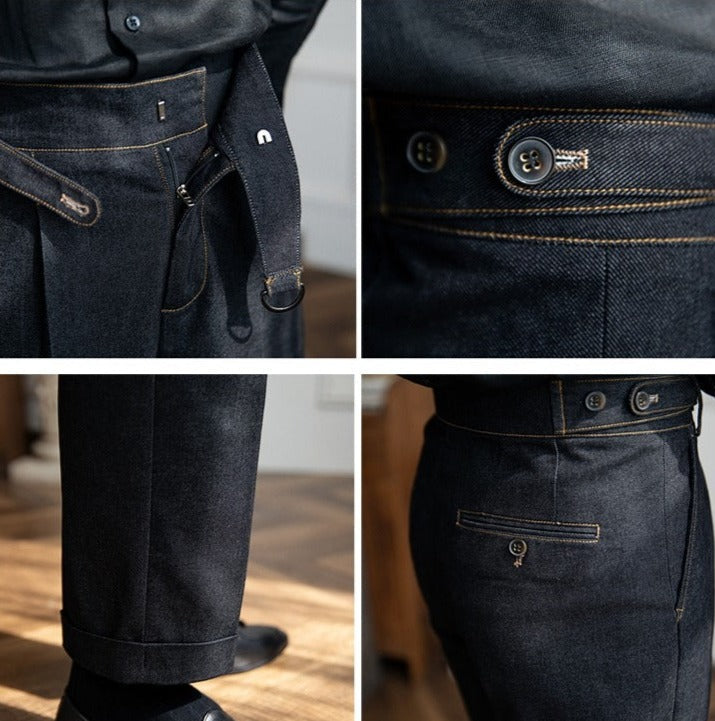 Men's Denim Straight-Fit Trousers