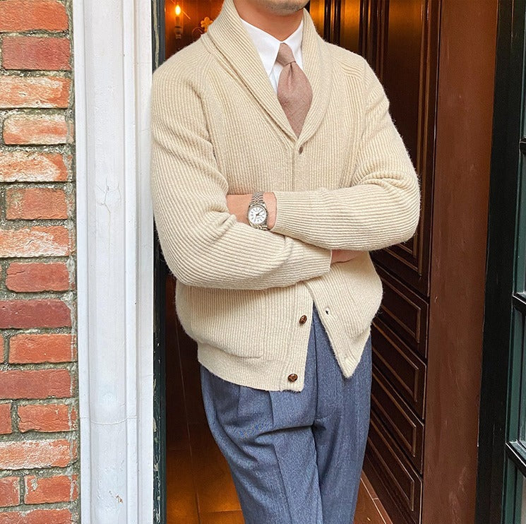 Men's Bond Street Shawl Collar Knitted Cardigan
