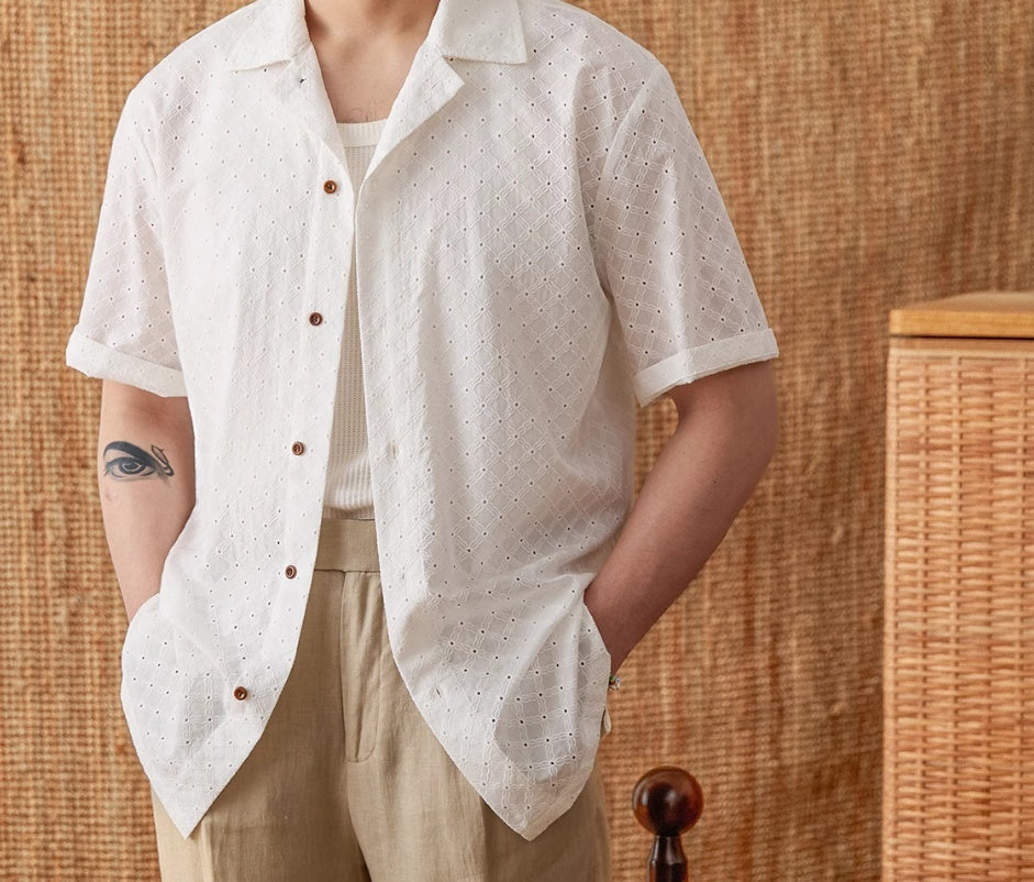 Men’s Patterned Short Sleeve Shirt