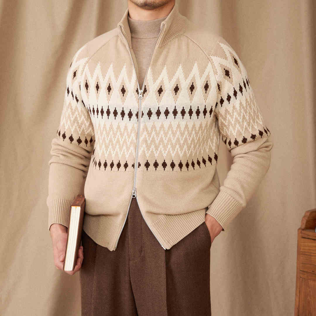 Men’s Fair Isle Knitted Cardigan
