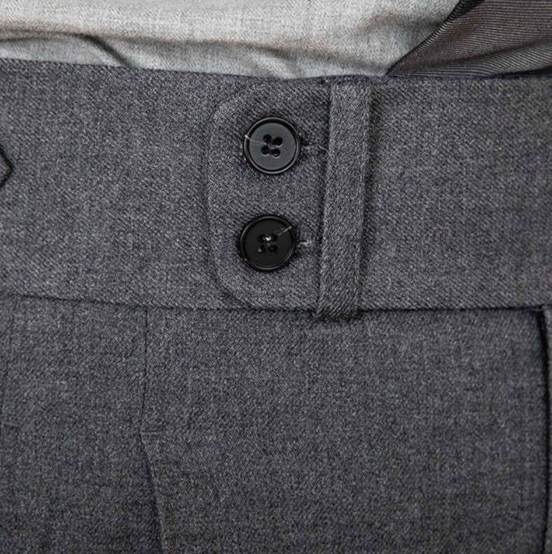 Men’s Double Pleated Straight Fit Trousers