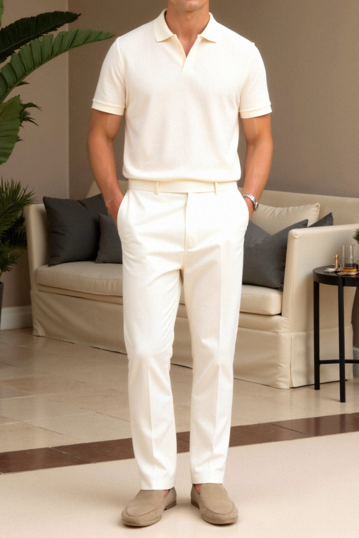 BELMONT Woolen Structure Polo T-Shirt