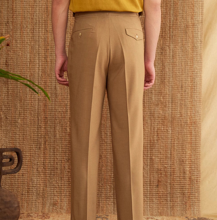 Men's Catanzaro High Waisted Straight Fit Trousers