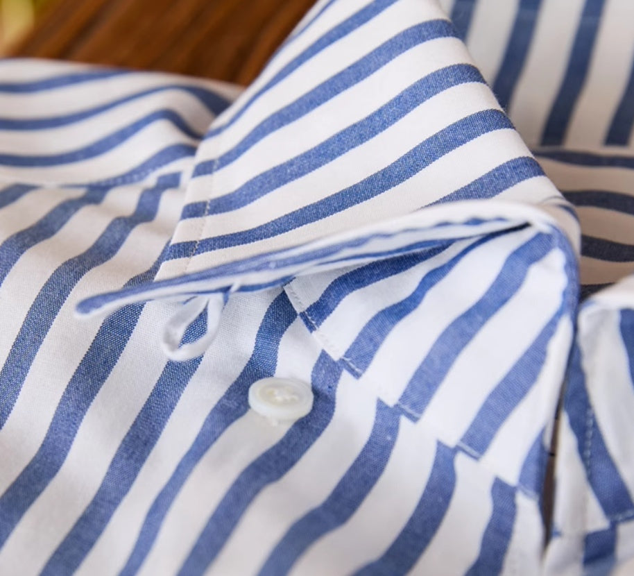 Men's Corsica Cotton Striped Long Sleeve Shirt