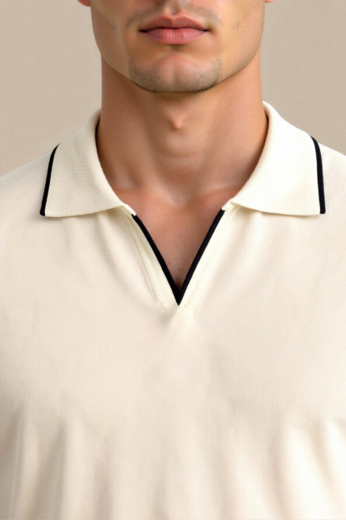 Men’s Slim Fit Contrast Polo Shirt