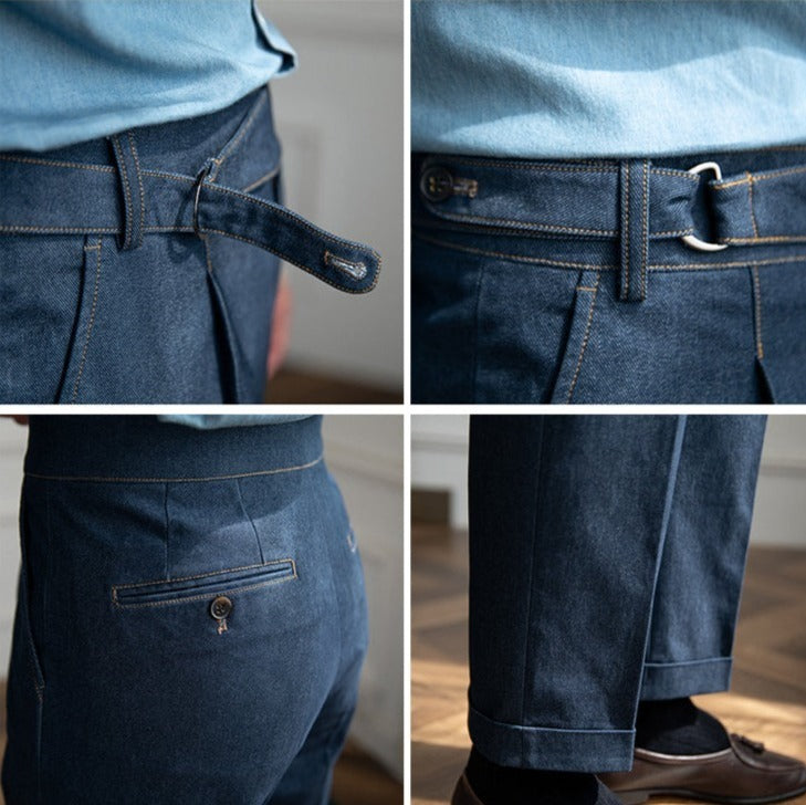 Men's Denim Straight-Fit Trousers