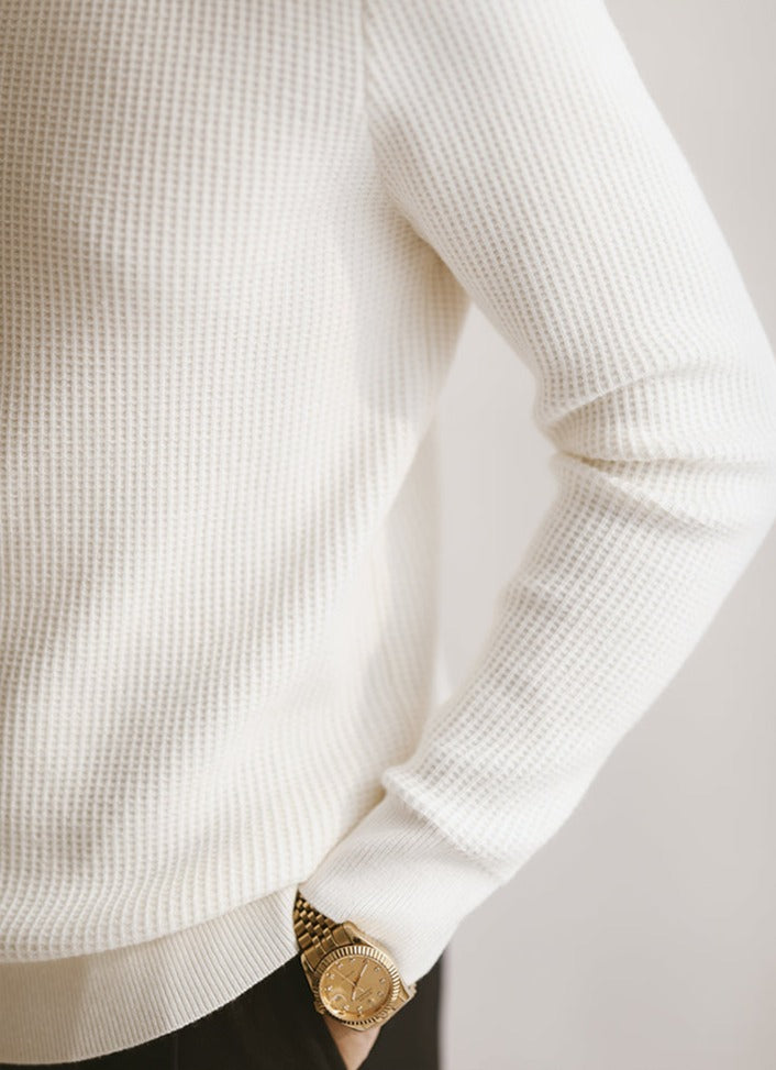 Men's Relaxed Knit Polo Sweater