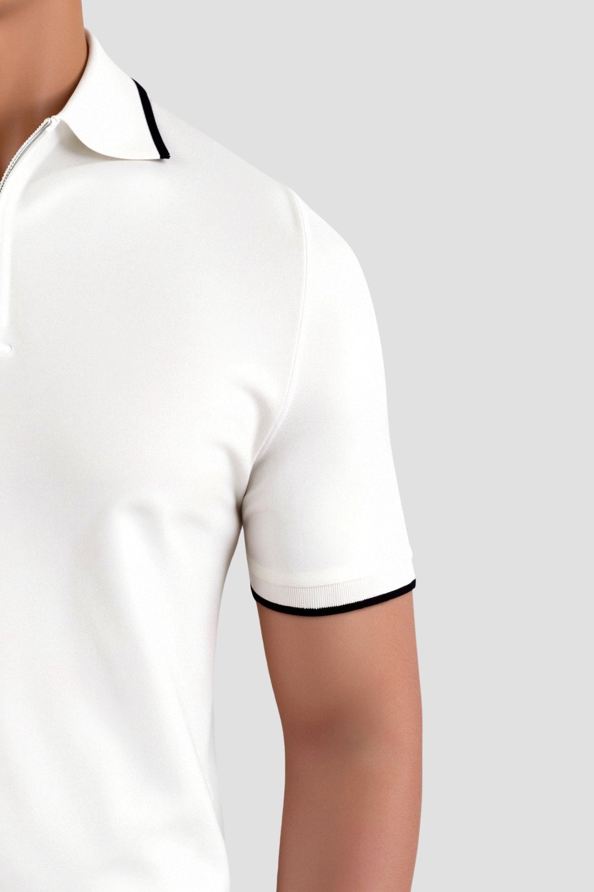 Belmont Knitted Quarter Zip Golf Polo
