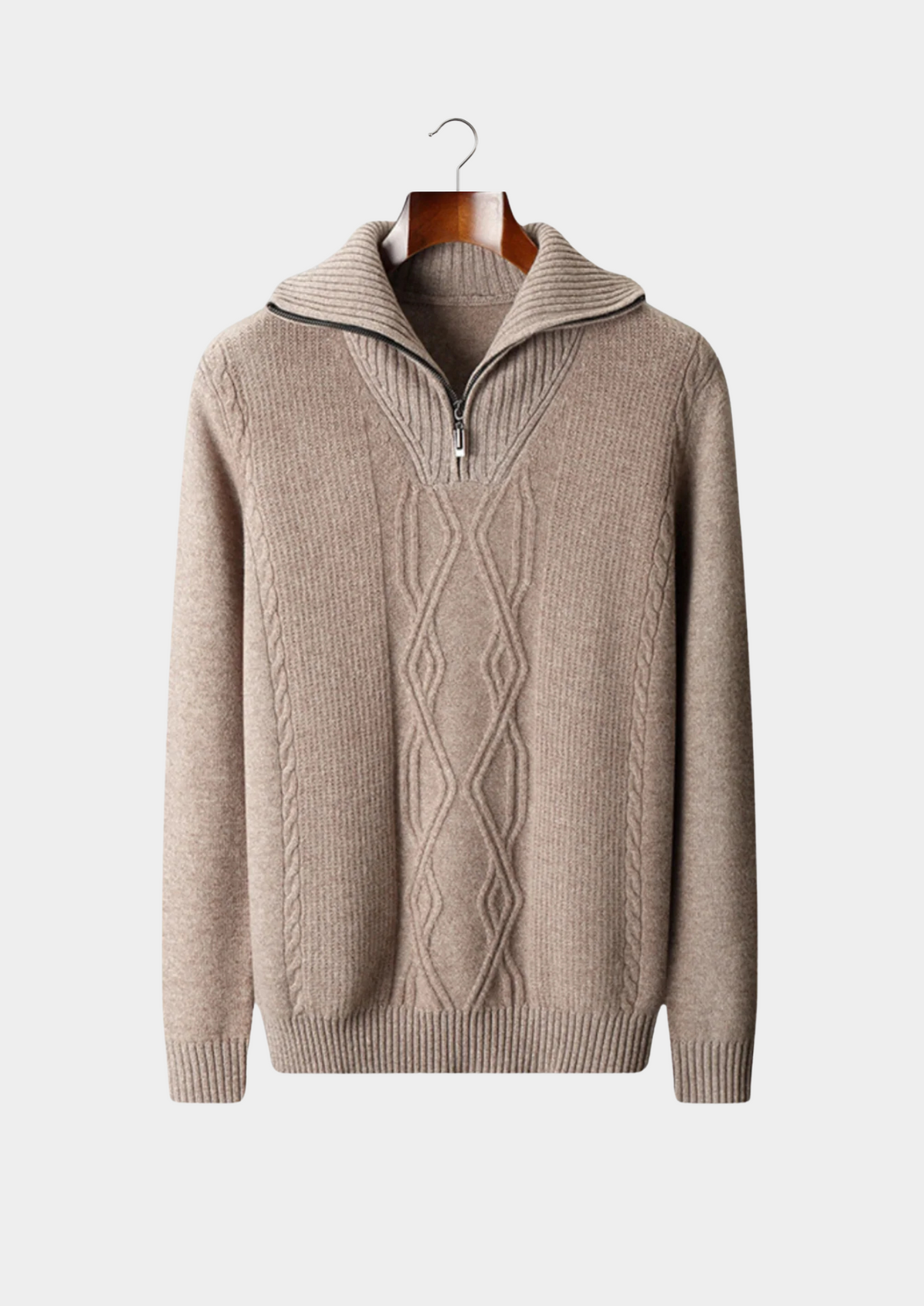 Men's Wool Quarter-Zip Sweater