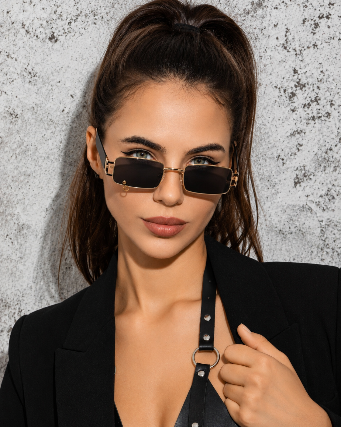 Men’s Rectangular Frame Sunglasses