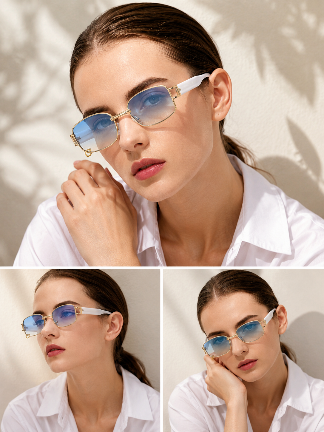 Men’s Rectangular Frame Sunglasses