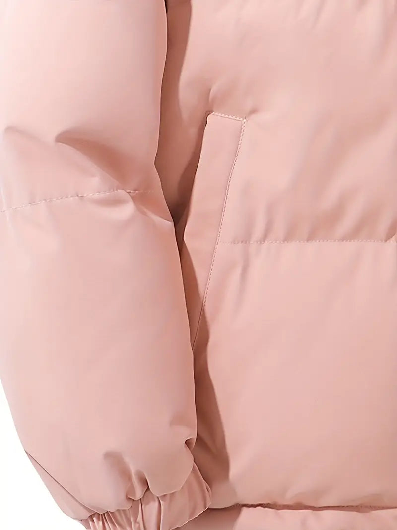 Women's Quilted Winter Jacket, Padded Warm Coat, Classic Fit, Insulated Winter Outerwear