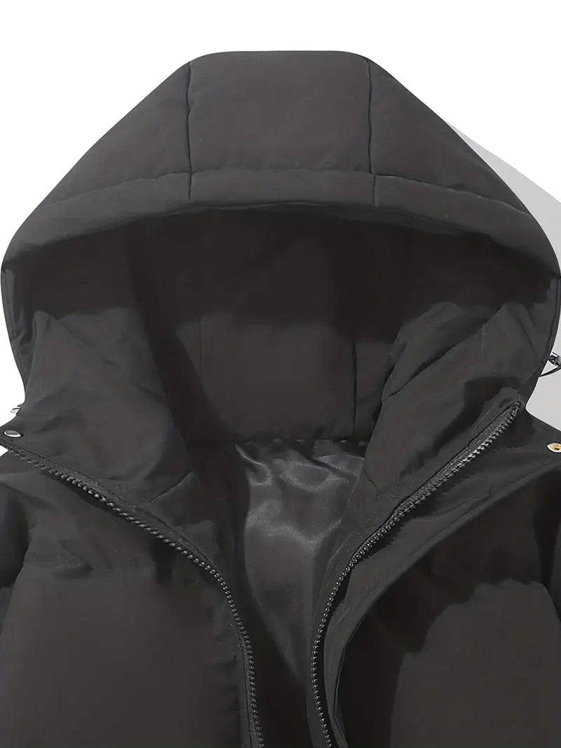 Women's Quilted Winter Jacket, Padded Warm Coat, Classic Fit, Insulated Winter Outerwear