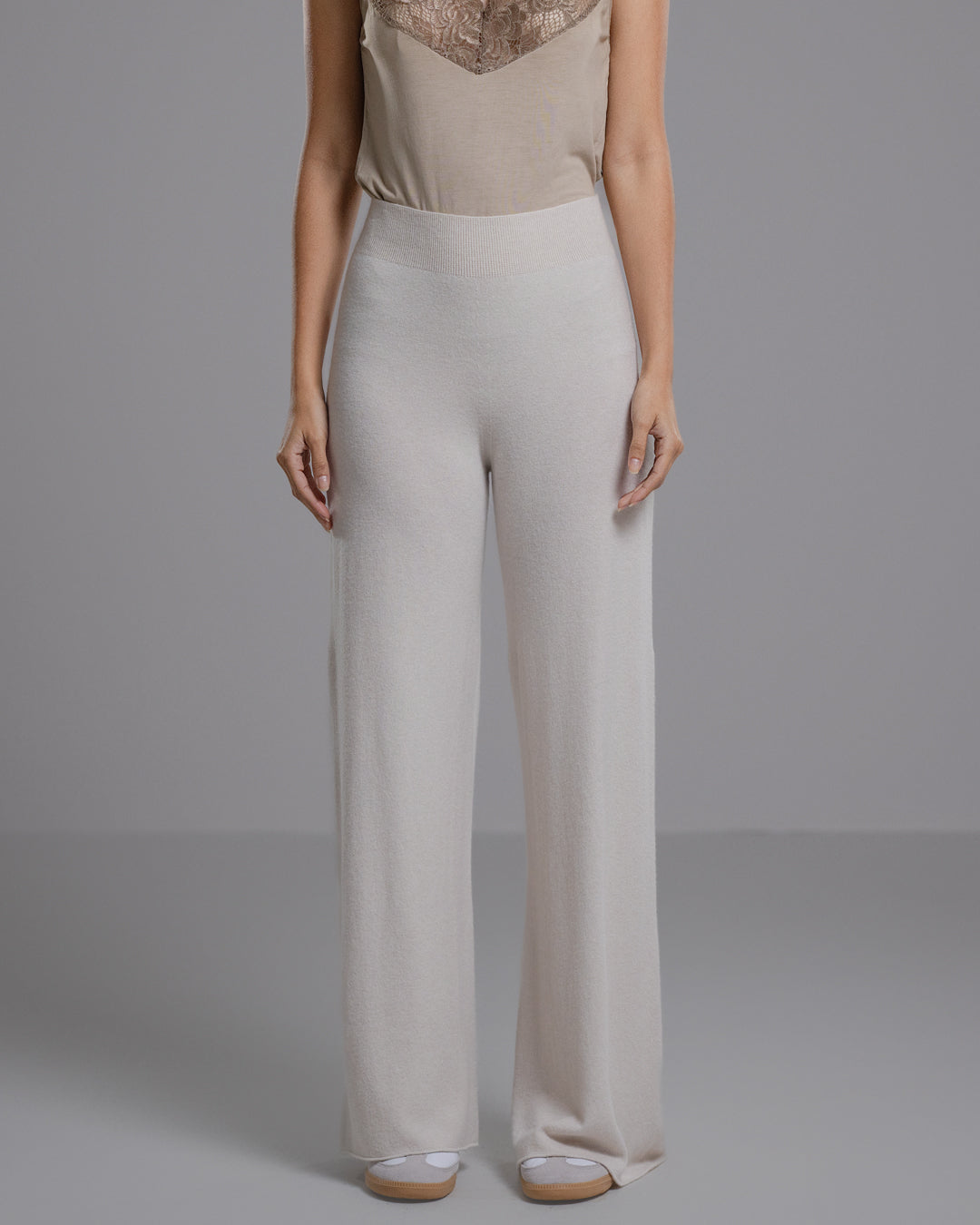 Women's Light Beige Pull-On Pants