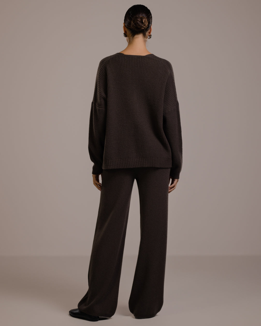 Women's Open Cardigan Espresso Brown