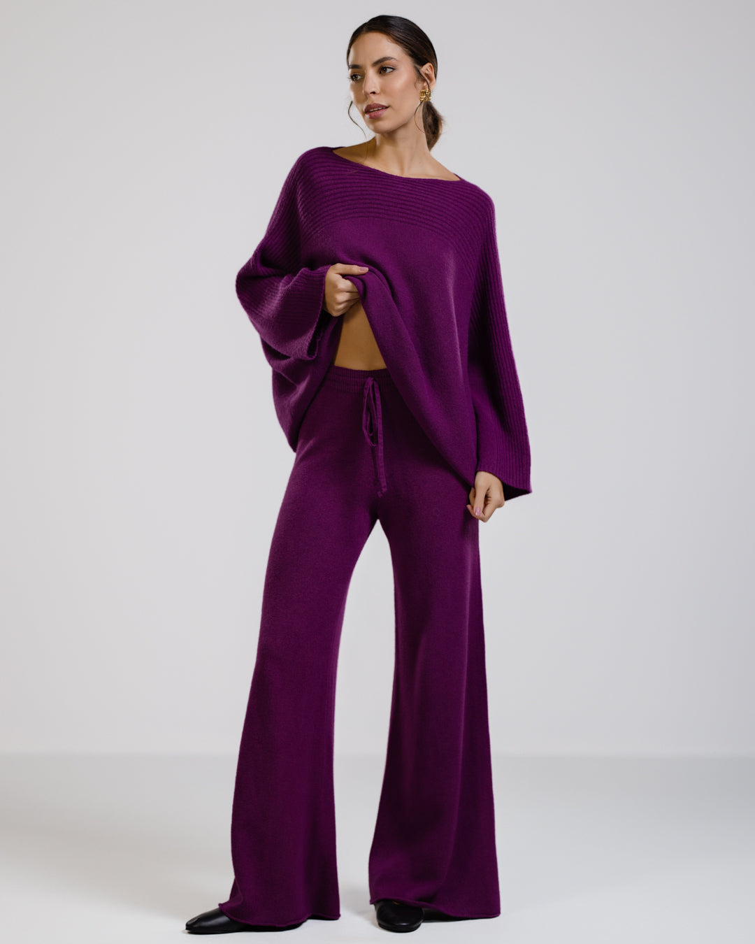 Women's Violet Relaxed-Fit Pants
