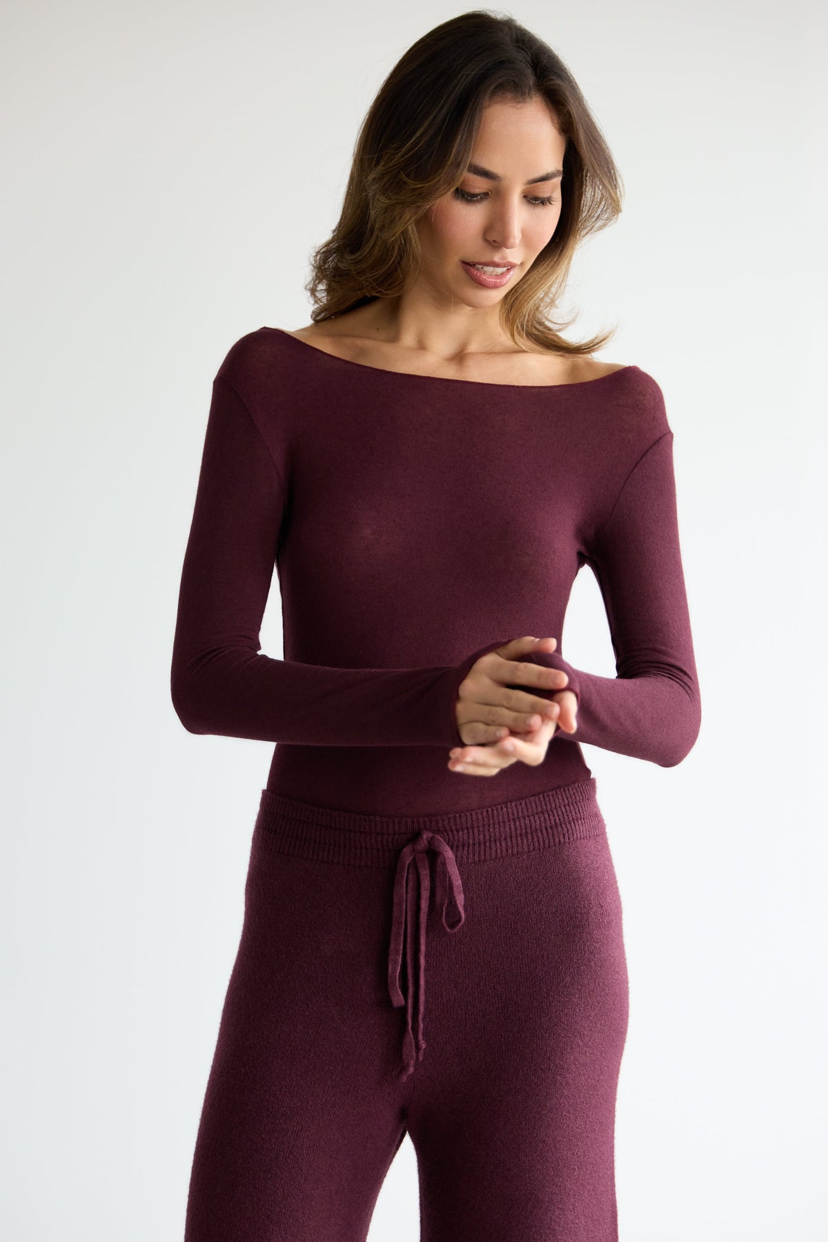 Women's Amethyst Plum Relaxed-Fit Pants