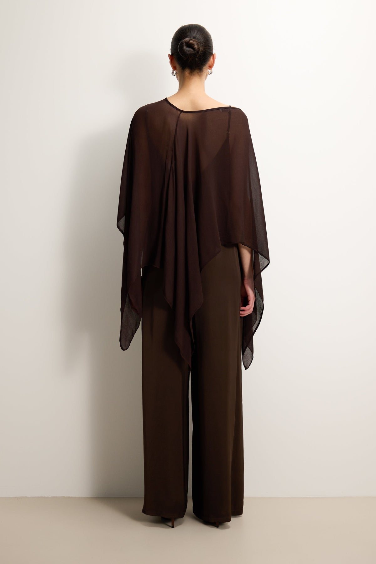 Women's Espresso Brown Lightweight Poncho