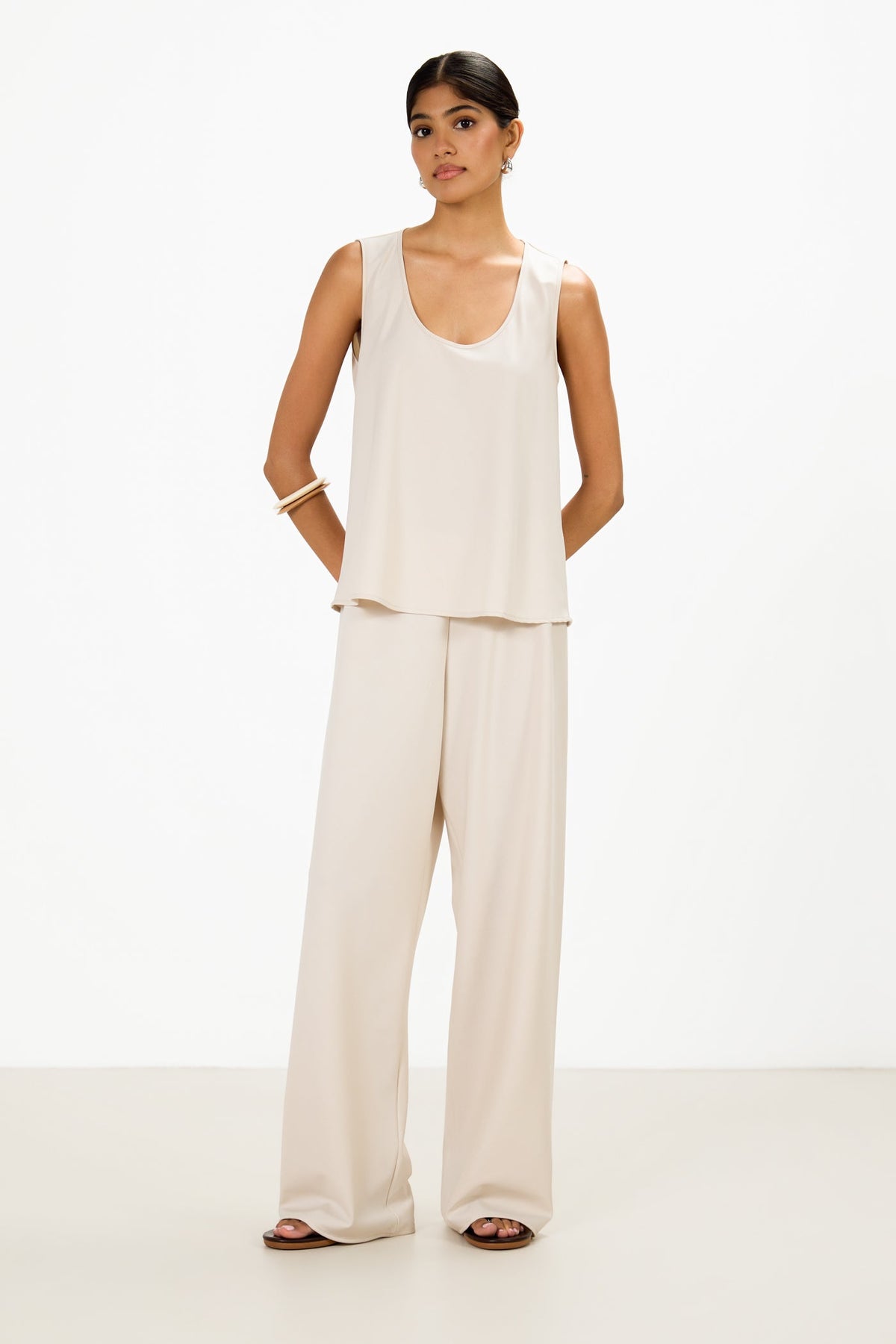 Women's Scoop Neck Vest Top in Mineral
